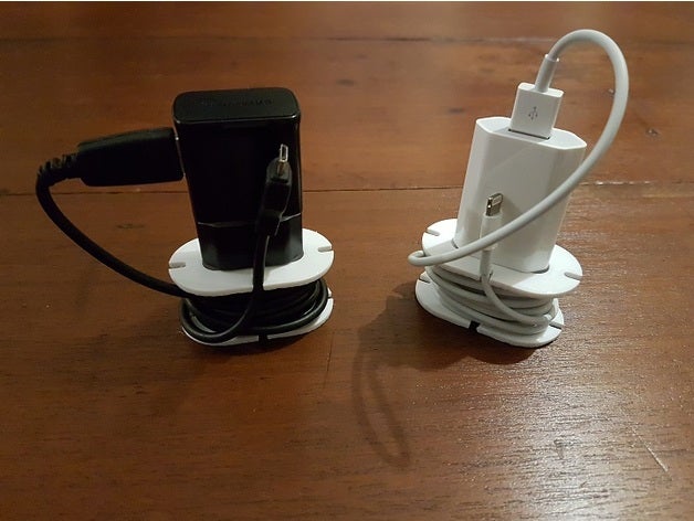 soutien chargeur téléphone câble titulaire gestion 3D print model - Mito3D
