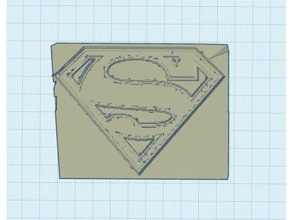 superhombre logo litofano 3d print model - Mito3D