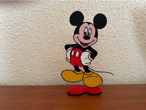 mickey mouse christmas color decoration gift multicolor multicolors 3d print ornament stand 3d print model - Mito3D