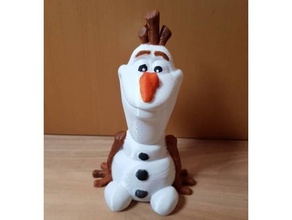 Olaf kolay Yazdır destek oyuk karikatür Disney şekil dondurulmuş model heykel kardan adam desteksiz 3d print model - Mito3D