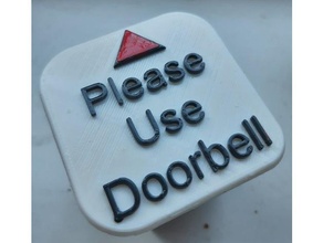 doorbell sign 3d print model - Mito3D