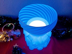 christmas lamp vase mode + bowl decoration dobloxy 3d print model - Mito3D