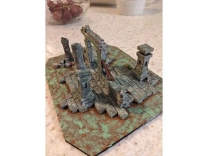 Ruinen 28mm dnd Dungeons Drachen griechisch Miniaturen Pfadfinder Rollenspiel streuen Tischplatte Terrain Kriegshammer 3d print model - Mito3D