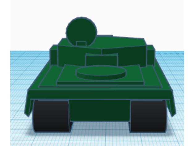 tanque soldado exército militares simples guerra 3D print model - Mito3D