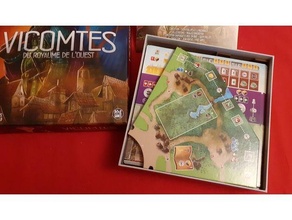vicomtes des royaumes l'ouest boardgame boardgames inserts insert 3d print model - Mito3D