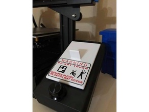 warning touch ender 3 v2 screen cover funny sign 3d print model - Mito3D