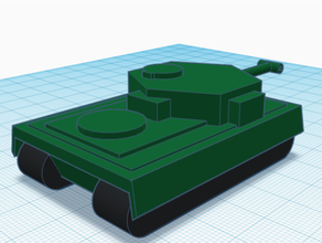 tank Ordu askeri basit savaş 3d print model - Mito3D