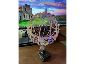catalpa ball christmas decoration lights ornament 3d print model - Mito3D