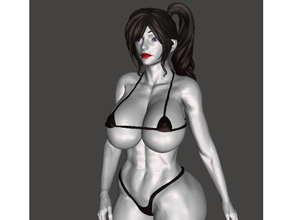 kıvrımlı kız büyük göğüsler karakter feamle yüksek topuklu model çıplak seksi göğüsleri Kadın 3d print model - Mito3D