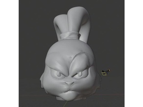 lego usagi yojimbo head minifig rabbit 3d print model - Mito3D