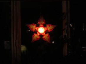decorative dali-style advent starlight christmas freecad lamp star 3d print model - Mito3D