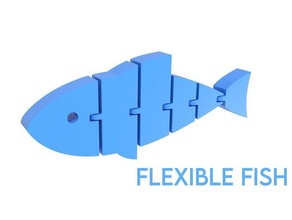 flexible fish bath toy childrens flexi float game 3d print model - Mito3D
