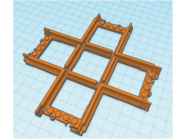 lego train track crossing 3D print model - Mito3D