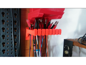 soporte cables laboratorio cable arreglista administración pared montar 3d print model - Mito3D