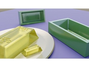 oro bar jelly mould jello mold muffa dmcg lingotti gnamp gelatina 3d print model - Mito3D