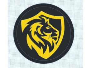 lion modular logo insert 3d print model - Mito3D