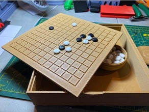 borda caso bainha pedras tigelas baduk jogo tabuleiro jogos goban vou Weiqi 3d print model - Mito3D