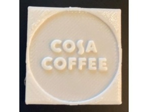 cosa coffee emblem keychain 3d print model - Mito3D