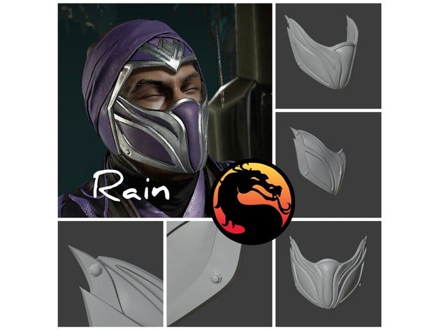 rain mask mortal kombat 11 royal probe ver1 cosplay mk11 mkx 3D print model - Mito3D