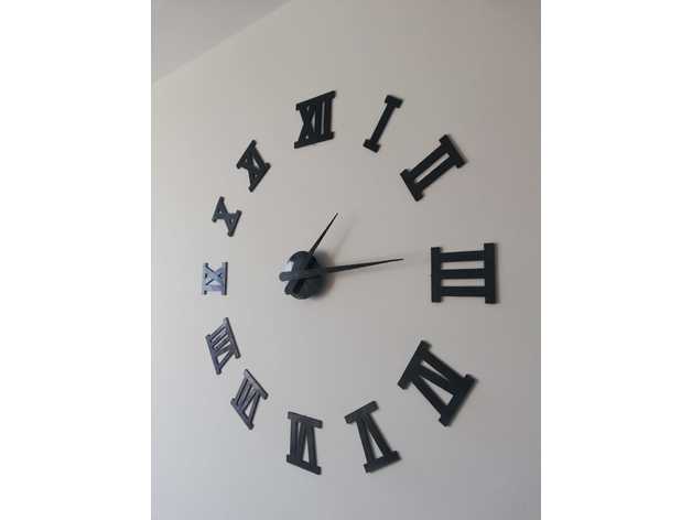 3d imprimable mur l'horloge 3D print model - Mito3D