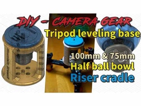 rápido arrasamiento base 100 75 mm garra pelota cuenco adaptador tubo subida cuna convertidor 100mm 75mm trípode nivel 3d print model - Mito3D
