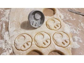 cookie cutter super mario 1 mushroom ausstechform awesome baking tools cookies nintendo xmas 3d print model - Mito3D
