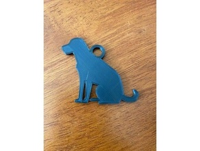labrador keychain dog ornament 3d print model - Mito3D