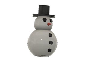 snowman bonhomme neige 3d print model - Mito3D