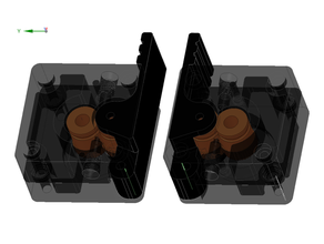 improvisé xvico gauche Bowden extrudeuse 3d print model - Mito3D