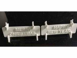 merry christmas happy year 3d print model - Mito3D