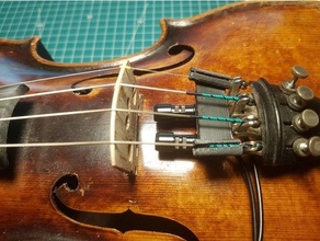 Violine Mikrofon Halter Unterstützung Griff Geige 3d print model - Mito3D