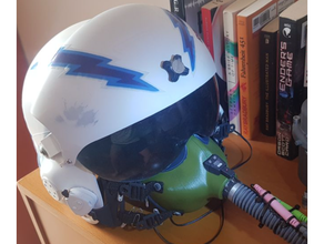 mbu 14 1 oxígeno máscara fuerza Aerea avión combatiente piloto réplica 3d print model - Mito3D