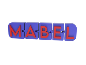 bloquear cadena mabel regalo personalizado juguete 3d print model - Mito3D