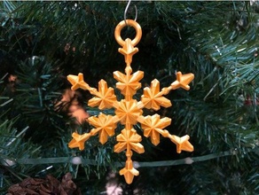 snowflake ornament christmas decoration festive holiday 3d print model - Mito3D