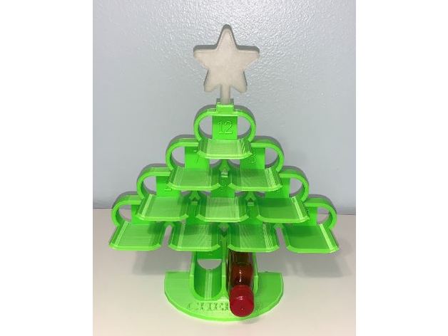 12 giorni bolide mini liquore bottiglia albero aereo alcol bottiglie 3D print model - Mito3D