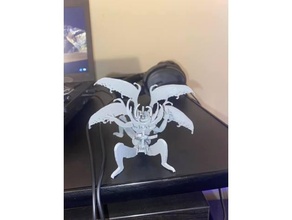 buio anime bocca aperta Drago modello kit fantasia carta video Giochi 3d print model - Mito3D