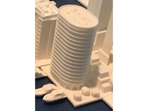 ovale Bureau bâtiment greeblecity 3d print model - Mito3D