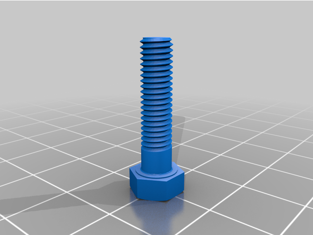 3d imprimible m5 maleficio tornillo nuez hexagonal 3D print model - Mito3D