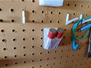 18650 battery pegboard cell holder 3d print model - Mito3D