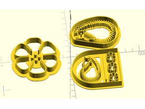 openscadvent day 7 - hedgehog flower vilaka cookie cutters advent cutter latgale latvia openscad 3d print model - Mito3D
