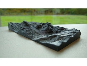 Grieß Widderstein heighmap2stl Geographie Höhenkarte heightmap2stl kleinwalsertal Berg Topologie 3d print model - Mito3D