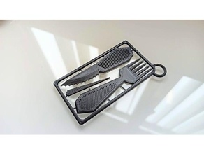 cutlery card 3d print model - Mito3D