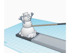 snowman incense holder supports 3d print model - Mito3D