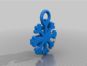 christmas tree decor - snowflake crappy decoration ornament happy year merry 3d print model - Mito3D