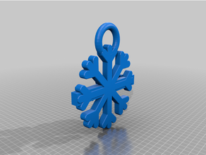 christmas tree decor - snowflake humbug 3d print model - Mito3D