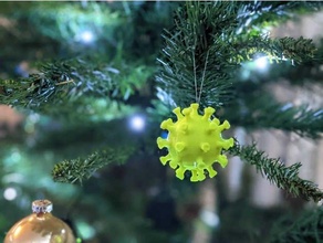 covid 19 chuchería Navidad decoración árbol 3d print model - Mito3D