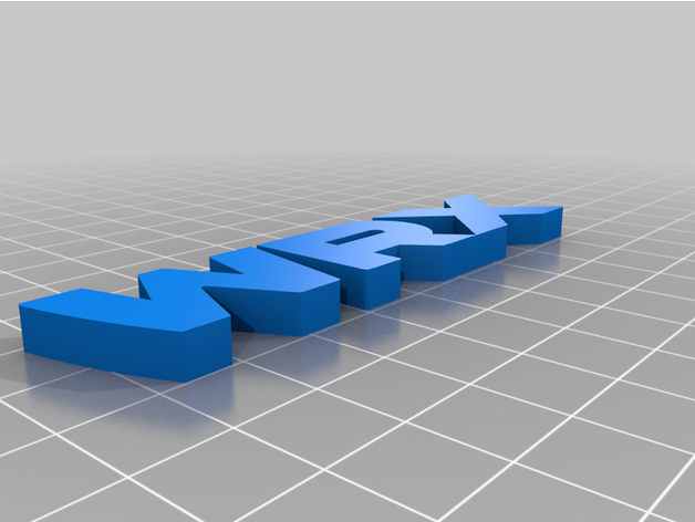 wrx trunk badge 3D print model - Mito3D