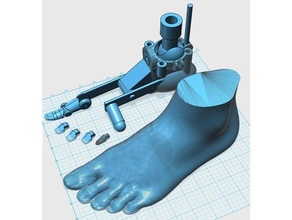 dara robot foot inmoov modifications robotics robots 3d print model - Mito3D