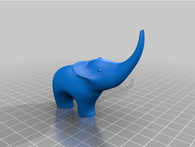 elephant figurine 3d printing animal art decor decoration interior sculpture statue 3D print model - Mito3D