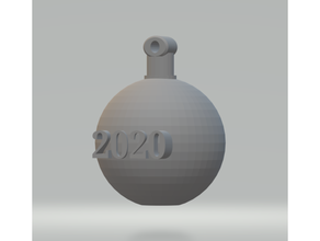 fhw einfach 2020 Weihnachten Ornament Ball Dekoration Dekorationen Ornamente Baum 3d print model - Mito3D